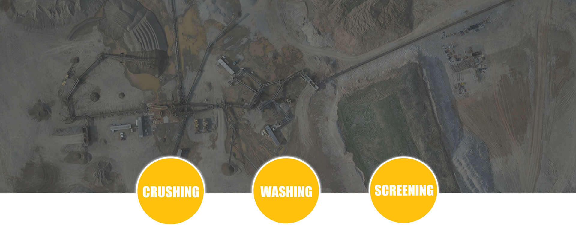 background image of bird-eye view of gravel pit